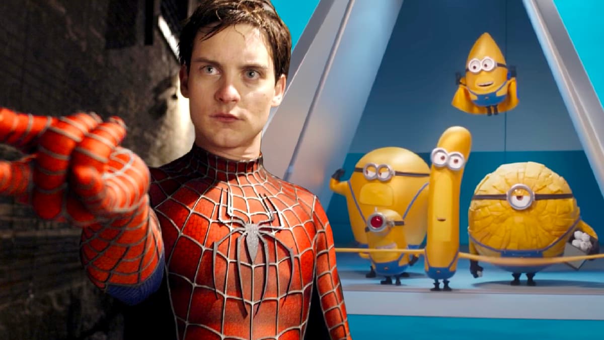 Tobey Maguire as Spider-Man and Mega Minions in Despicable Me 4