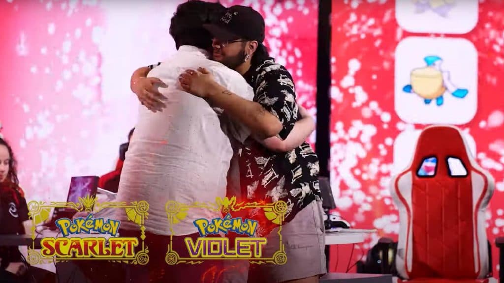Pokemon Scarlet & Violet players celebrate after a match