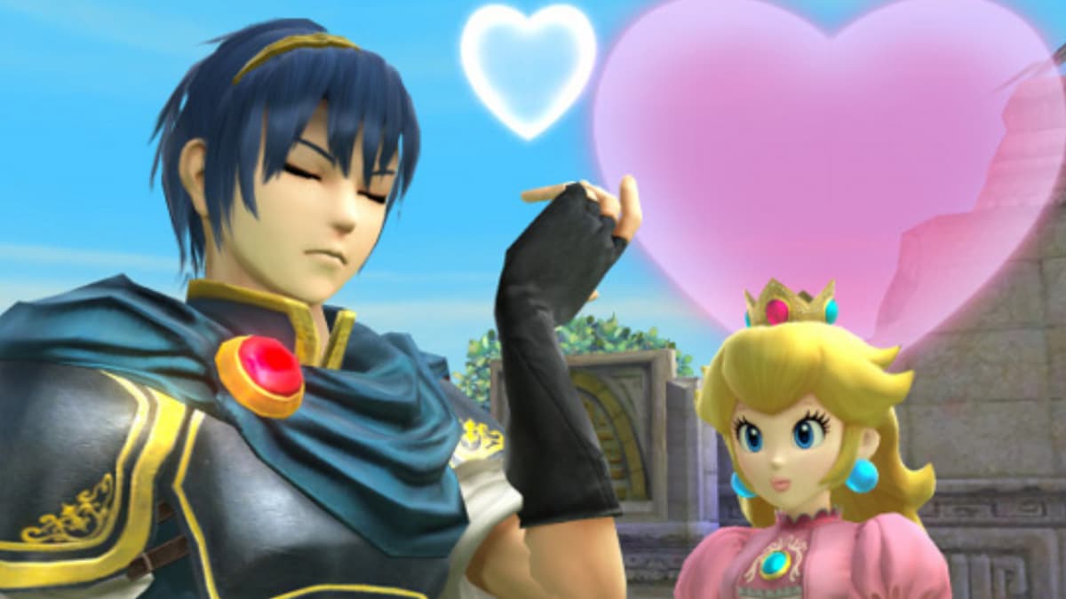 marth and princess peach in smash bros