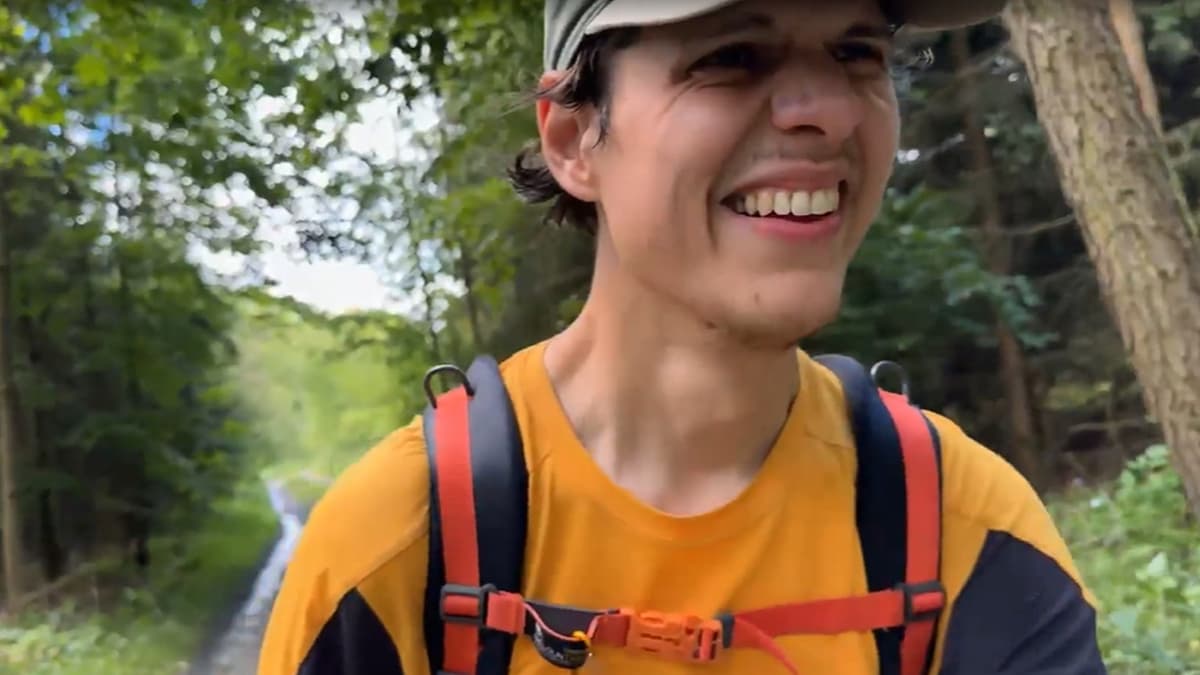 WalkOnNick on the last day of his walk across Germany.