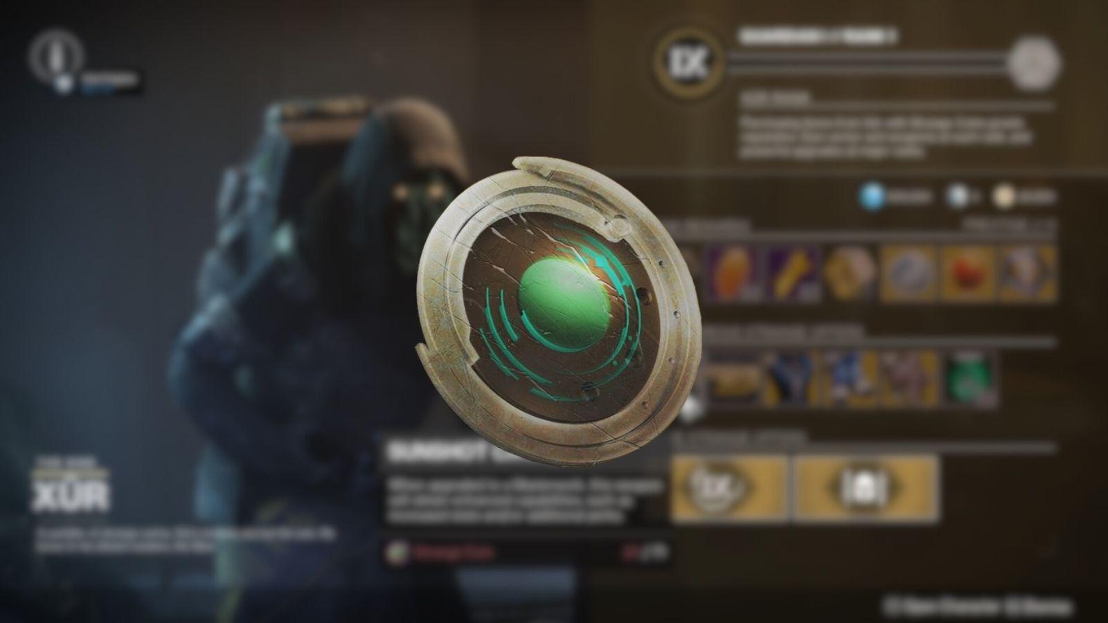 A Strange Coin on the Xur storefront background