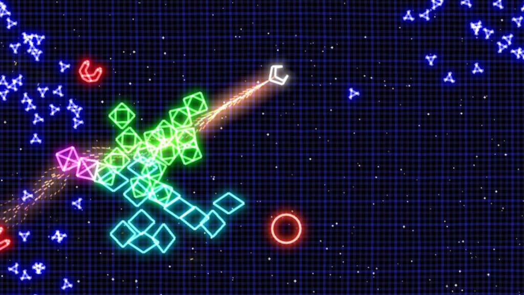 A screenshot from geometry Wars