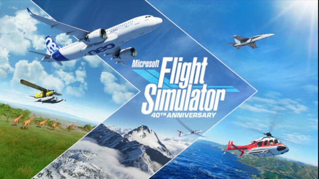 The promo art for Mictosoft Flight Simulator