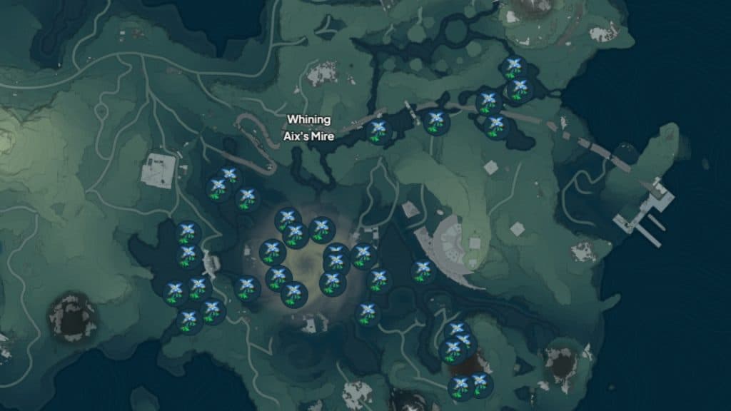 A screenshot featuring Iris locations in Wuthering Waves.