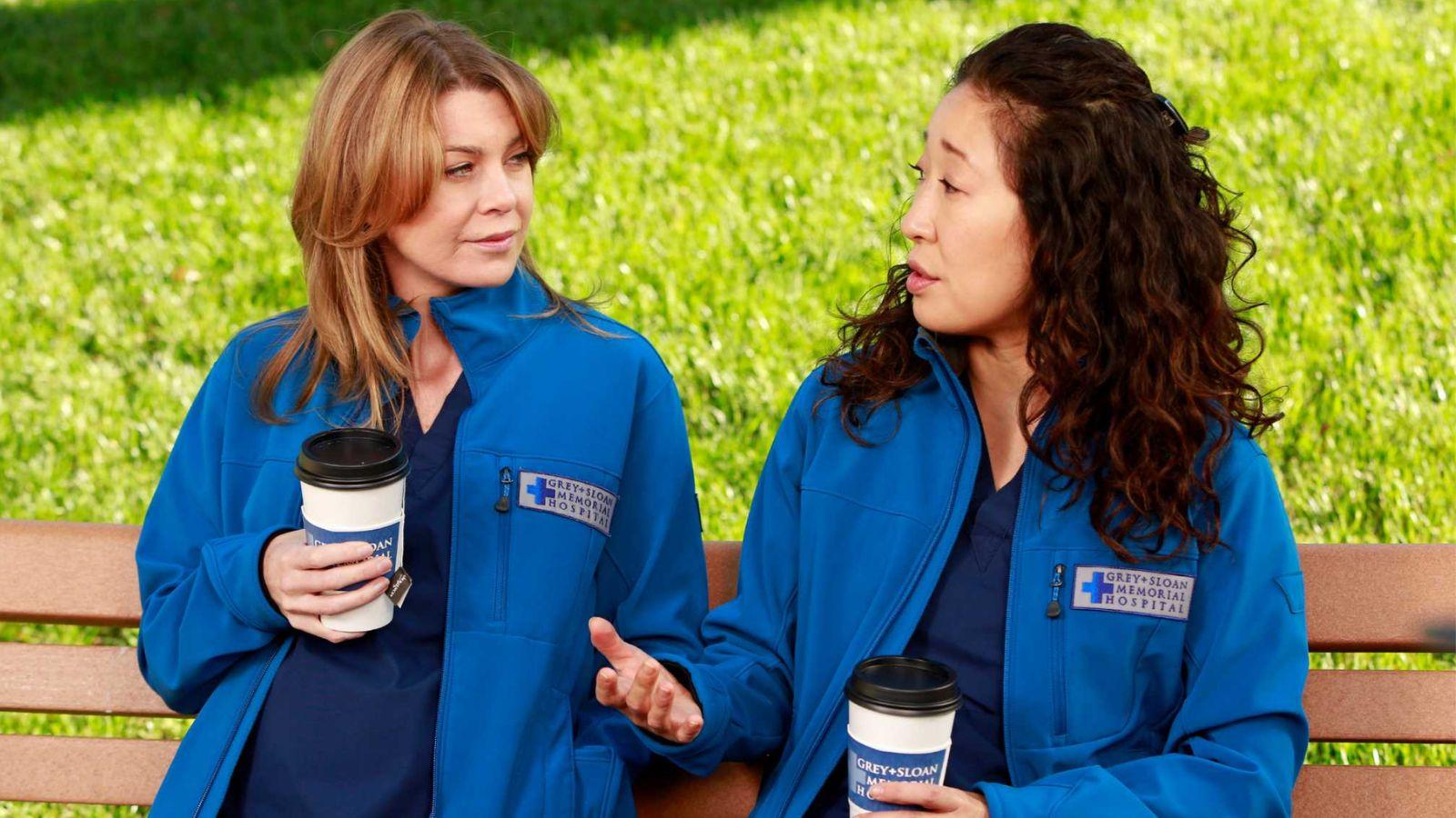 Meredith and Cristina in Grey's Anatomy.