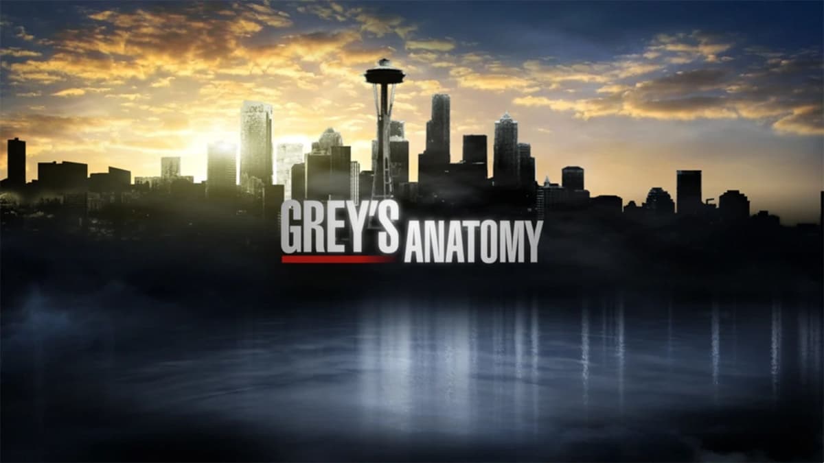 Grey's Anatomy title card featuring the Space Needle.