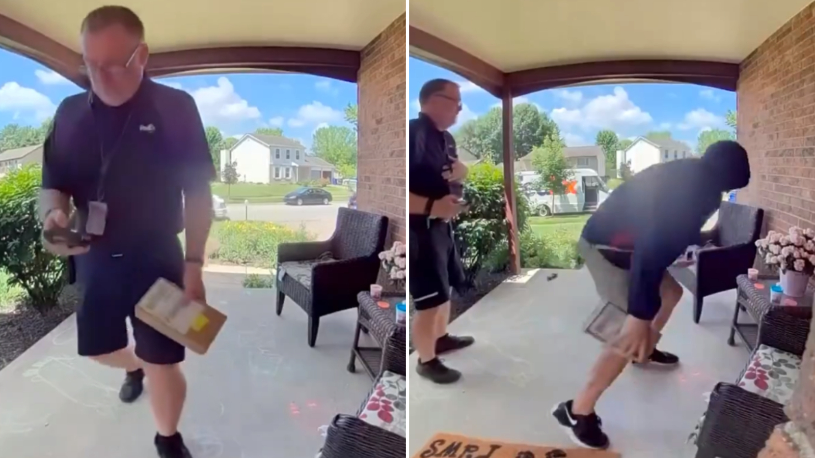 Porch Pirate Steals Apple Watch Package Seconds After Delivery Driver ...