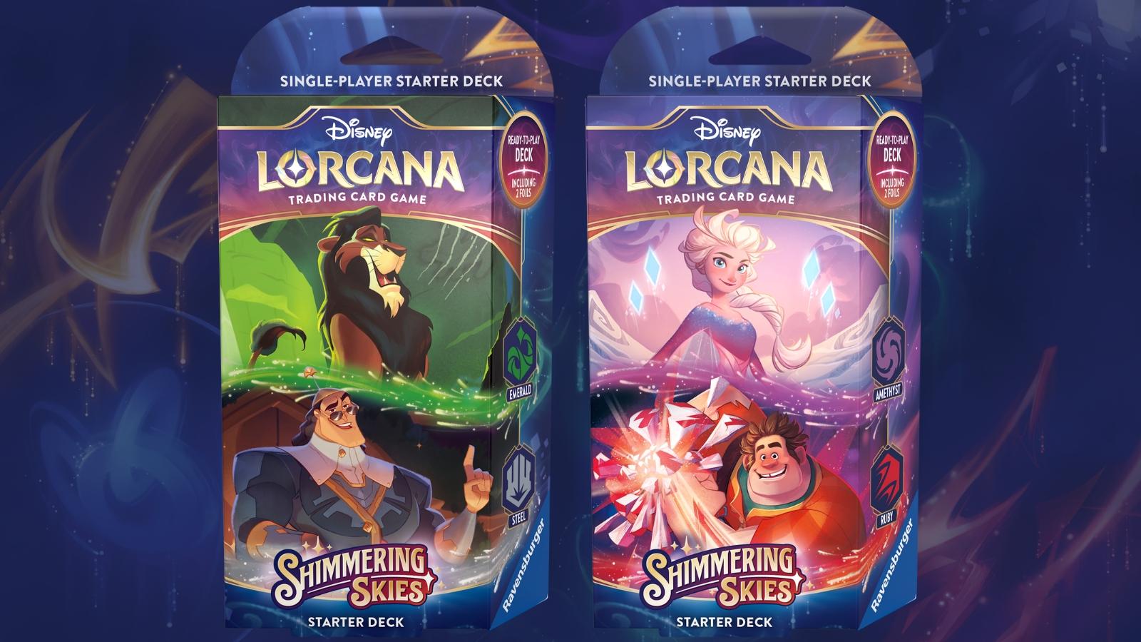 Раскрыта Disney Lorcana Shimmering Skies: дата выхода, новые стартовые колоды и многое другое