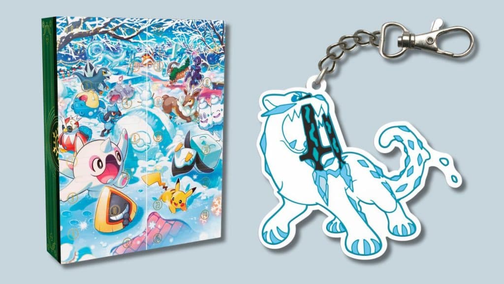 Pokemon TCG Advent Calendar and Chien-Pao Keychain.