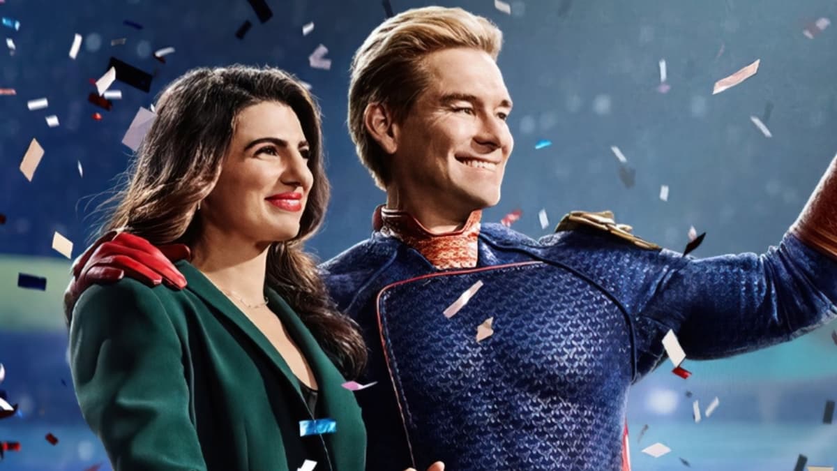 Victoria Neuman and Homelander in The Boys Season 4 poster.