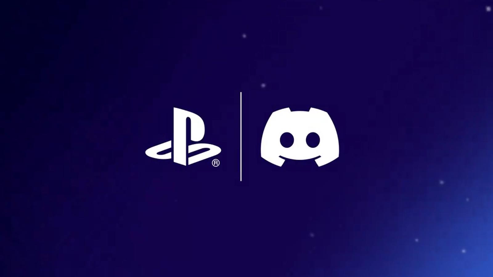 an image of PS5 and Discord logos on a blue background