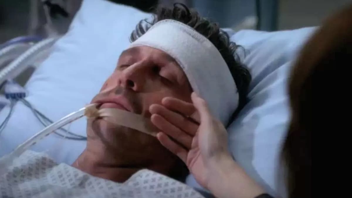 Patrick Dempsey as Derek Sheperd in Grey's Anatomy Season 11 Episode 21.