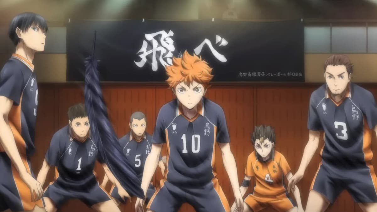 The cast of Haikyuu!!