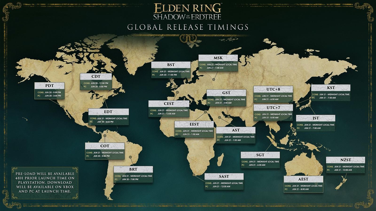 Объявлен график глобального выпуска Elden Ring Shadow of the Erdtree