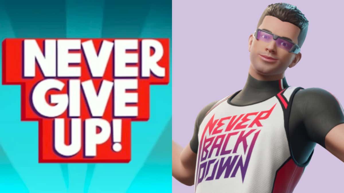 Nick Eh 30 Never Give Up Fortnite free emoticon.