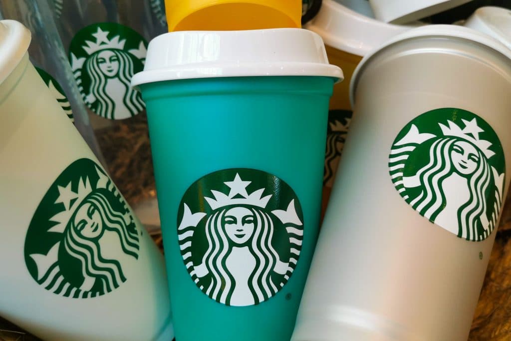 starbucks logo on cups