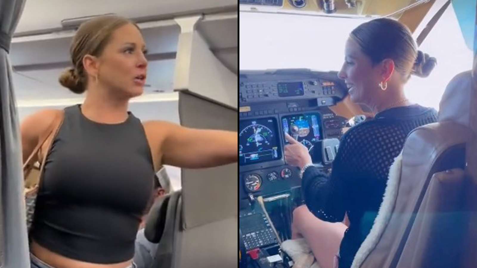 not-real-plane-lady-flies-airplane-viral-freakout
