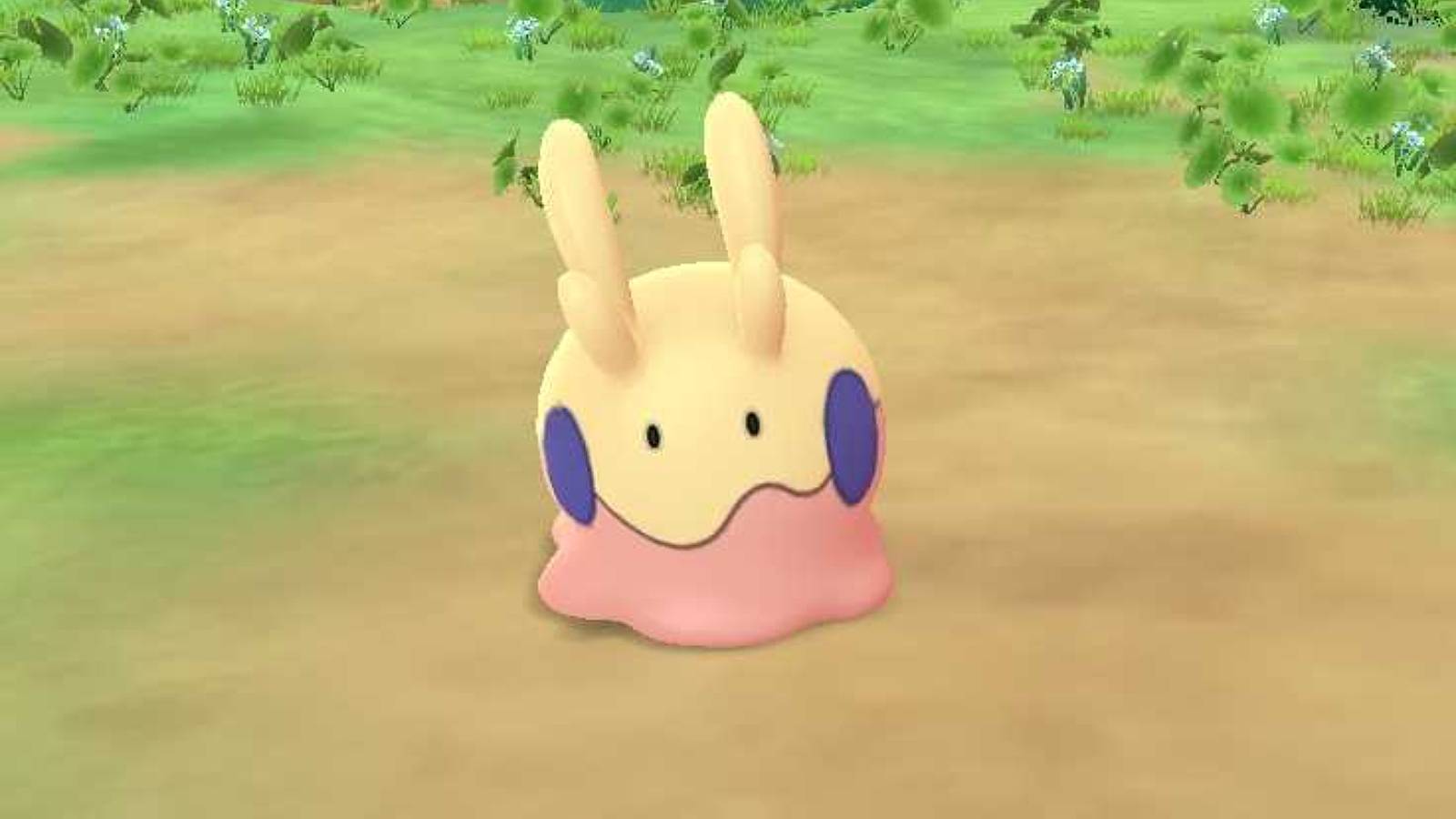 The Pokemon Goomy appears in a screenshot from Pokemon Go