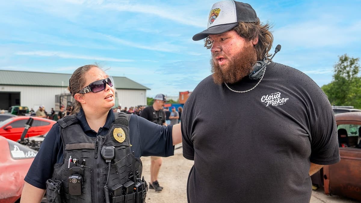 westen Champlin with cop