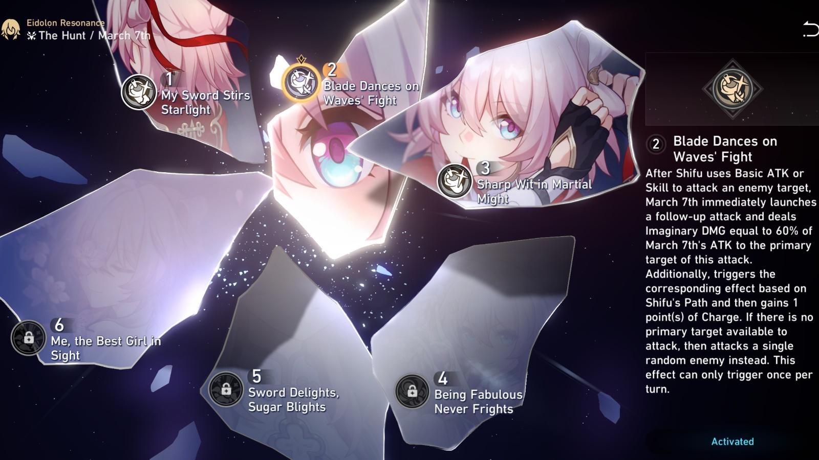 A screenshot from the game Honkai Star Rail