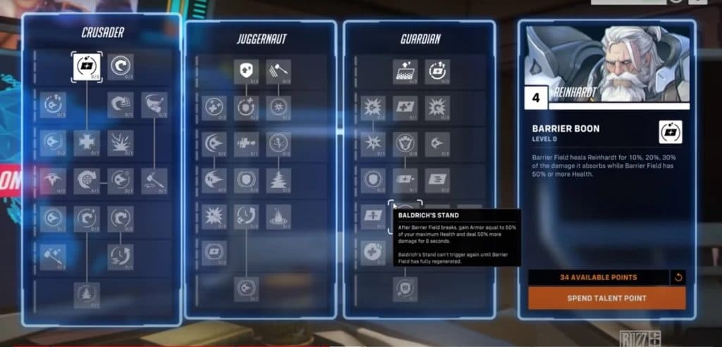 Overwatch 2 scrapped talent trees