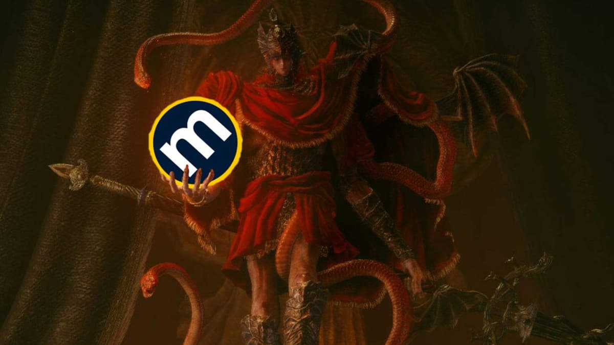 Shadow of the Erdtree Messmer holding Metacritic logo