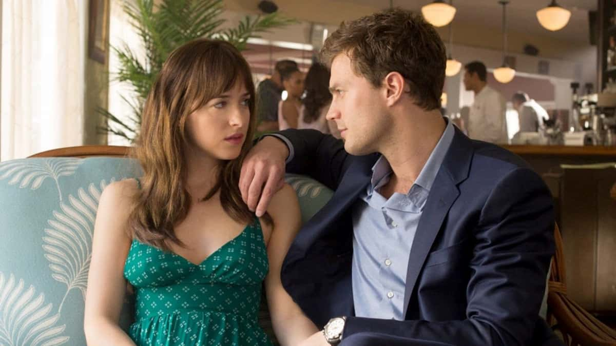 Dakota Johnson and Jamie Dornan in Fifty Shades of Grey