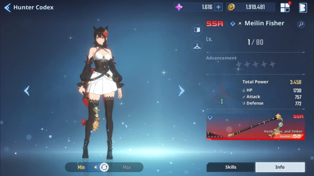 Meilin Fisher stats in Solo Leveling: Arise.