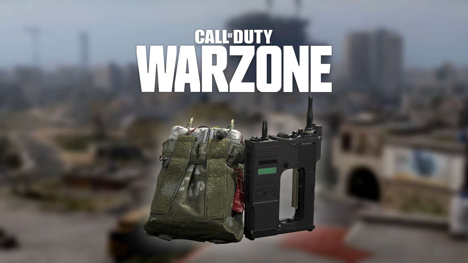 C4 in Warzone over blurred background of Urzikstan