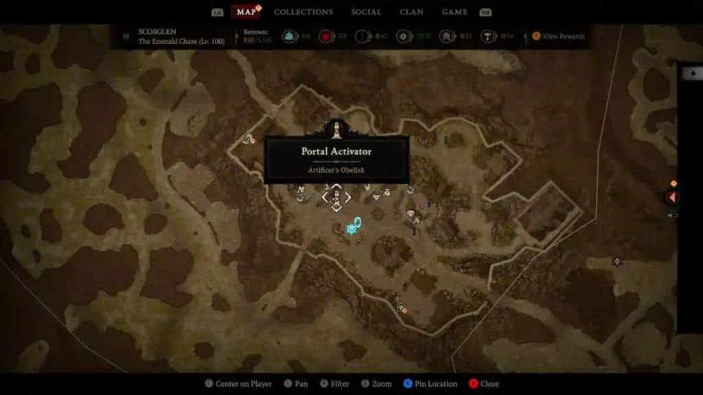 Diablo 4 Artificer's Pit Location