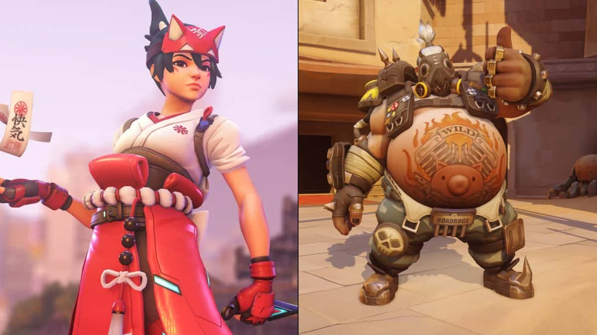 Kiriko in Overwatch 2 next to Roadhog