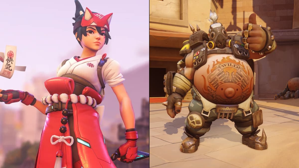 Kiriko in Overwatch 2 next to Roadhog