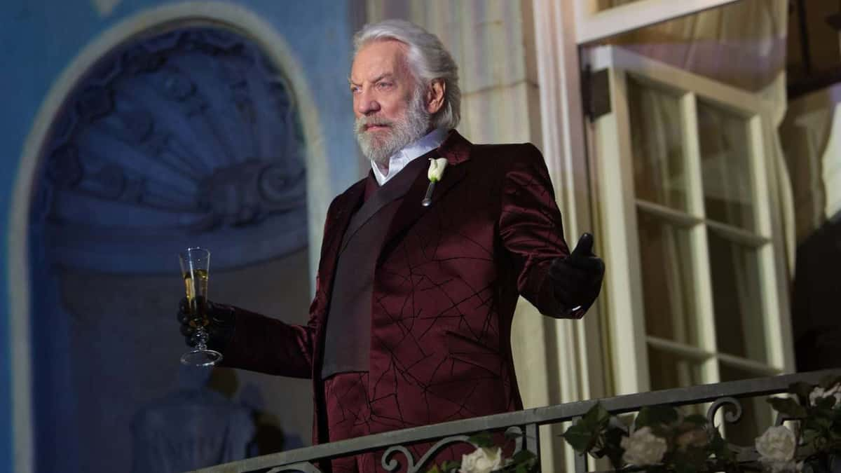 Donald Sutherland as President Snow in The Hunger Games