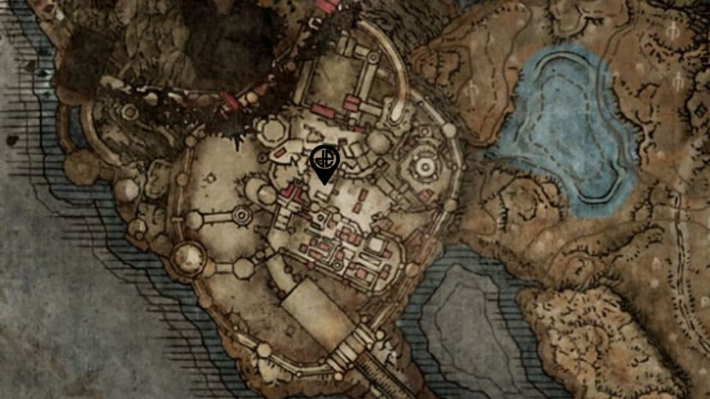 Belurat on a map in Shadow of the Erdtree