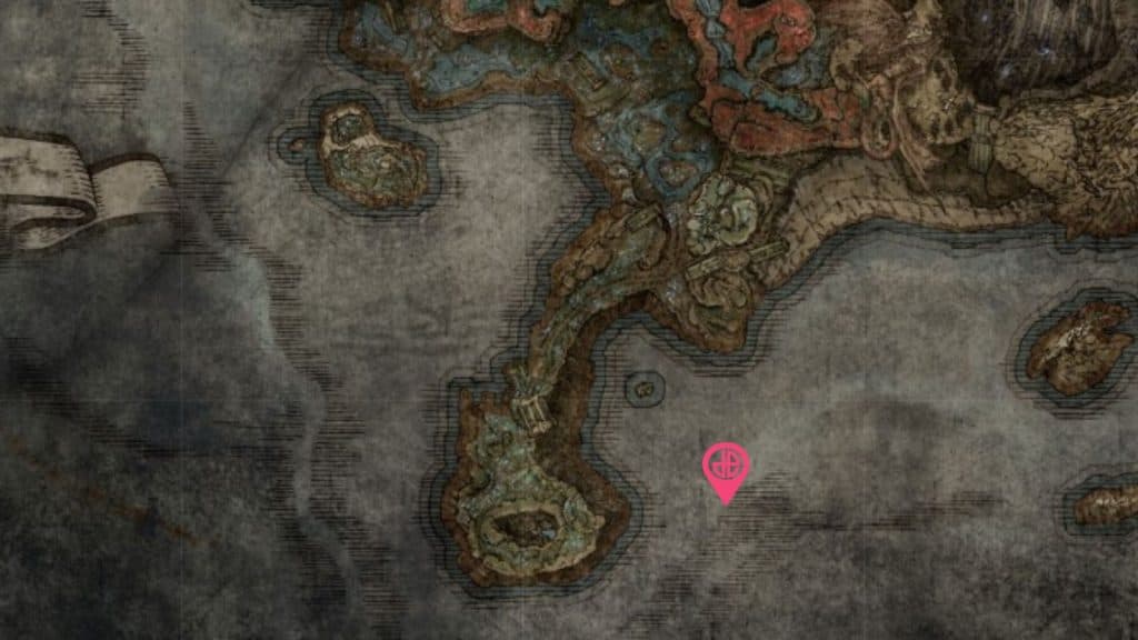 A Dexerto map pin location detailing where the Putrescent Knight is found