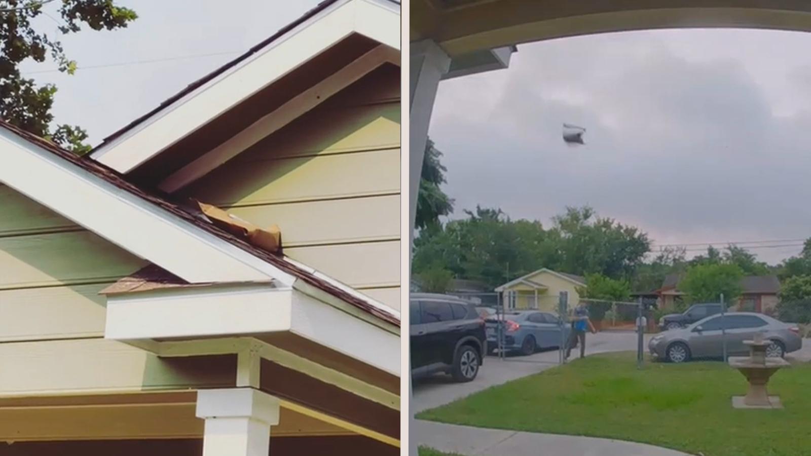 package on roof, delivery driver throwing it there