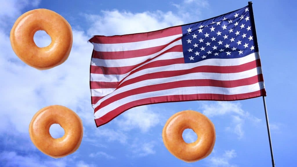 Bandera Americana Krispy Kreme Donut