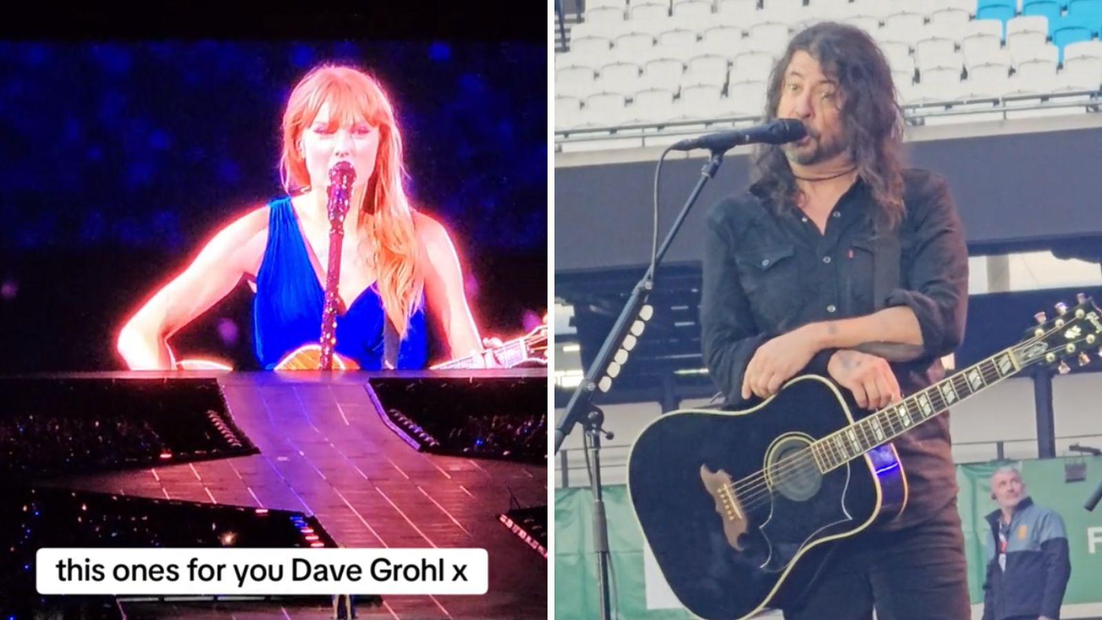 Taylor Swift and Dave Grohl