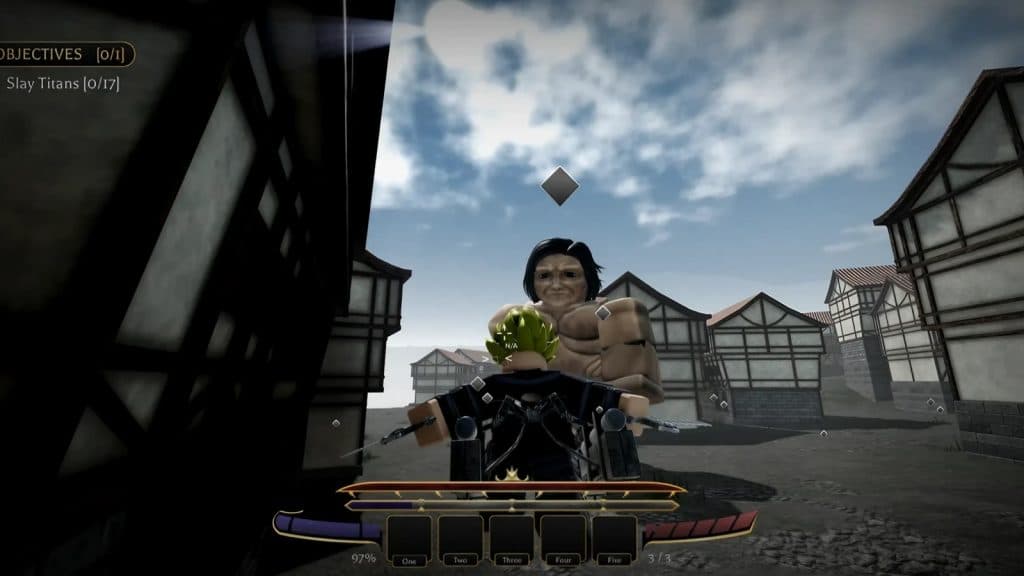 A player facing a Titan in AOTR.