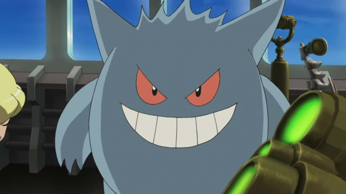 Alva's Shiny Gengar in Pokemon anime.