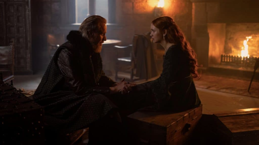 Rhys Ifans and Olivia Cooke in House of the Dragon Season 2