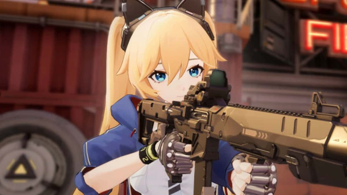 Anime girl with a gun