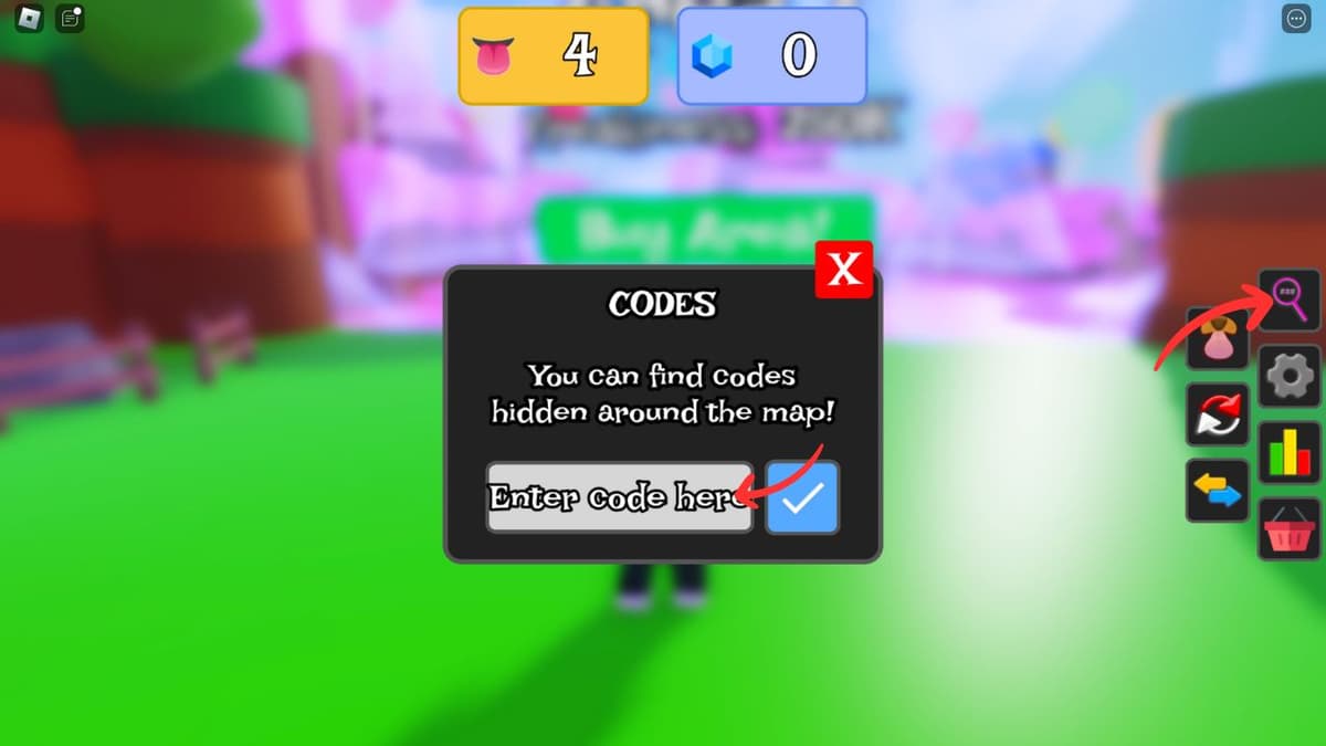 Player redeeming Freaky Simulator codes