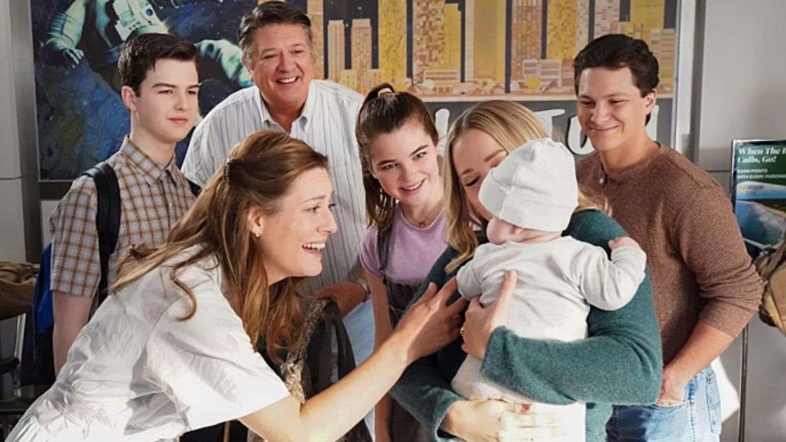 The Young Sheldon cast with baby CeCe