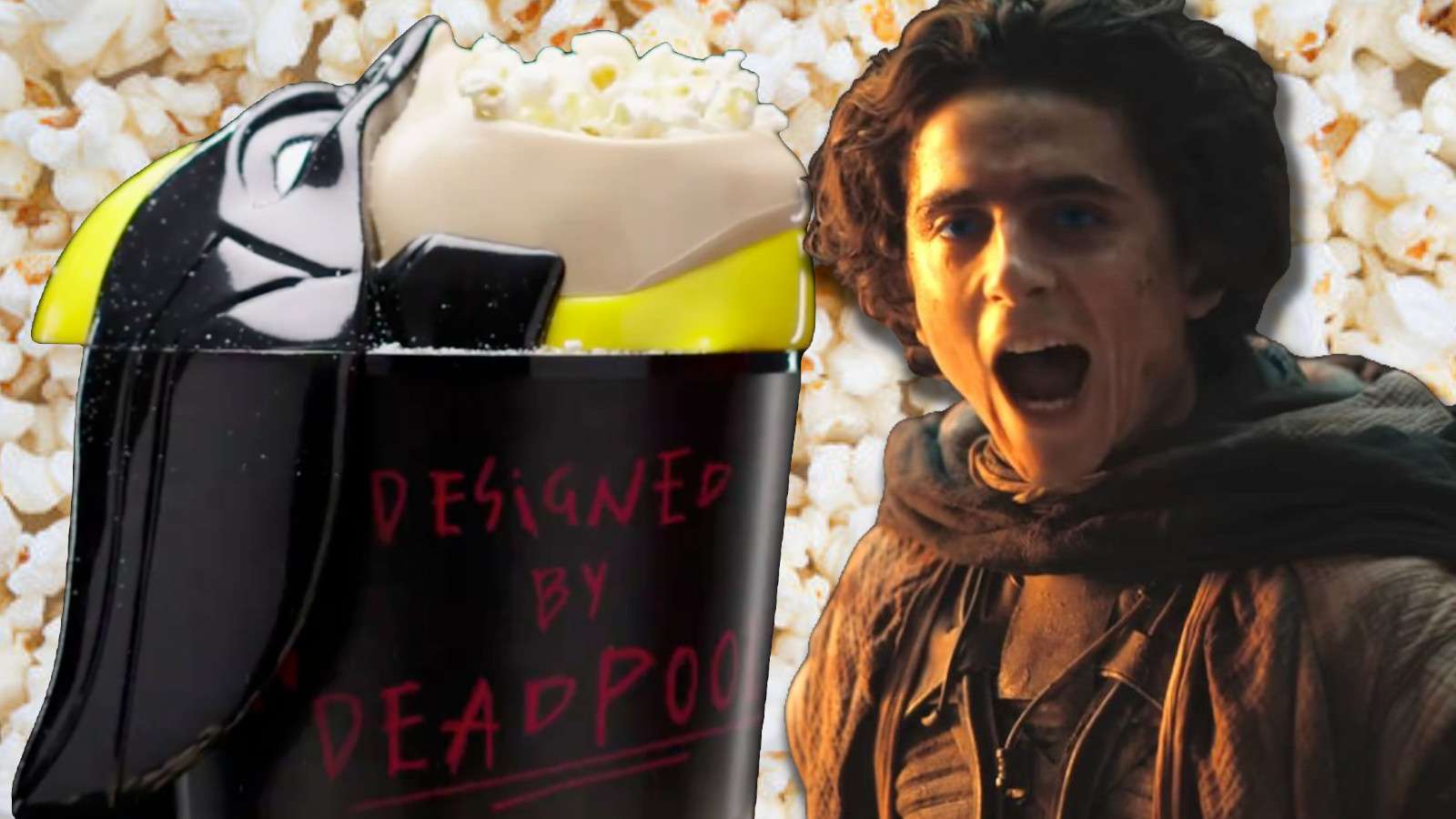 Dune 2's Paul and the Deadpool 3 popcorn bucket