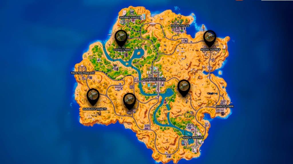 Fortnite Oasis map landing spots