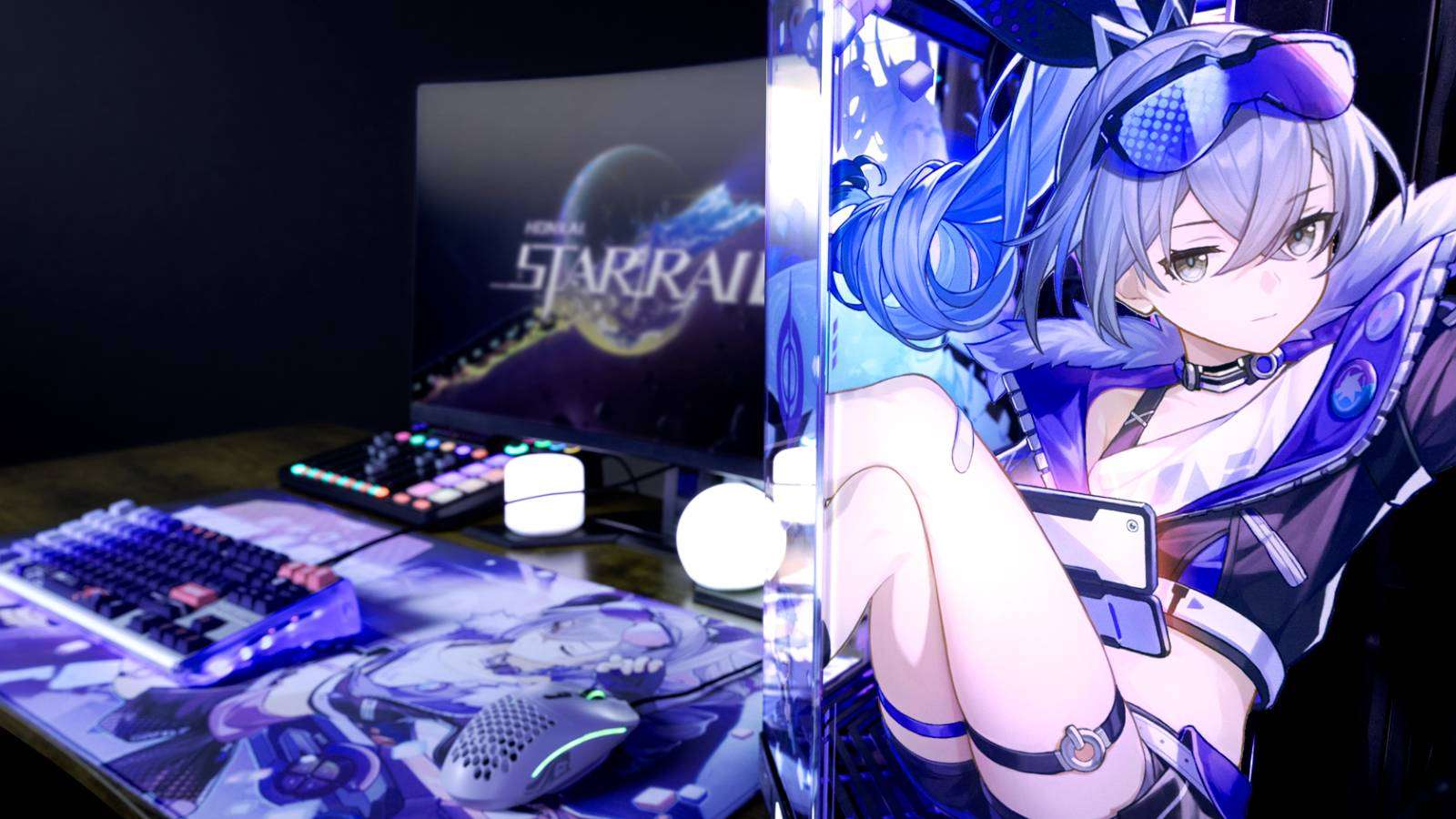 Promotional image of the Honkai: Star Rail PC line from iBuyPower and Hyte.