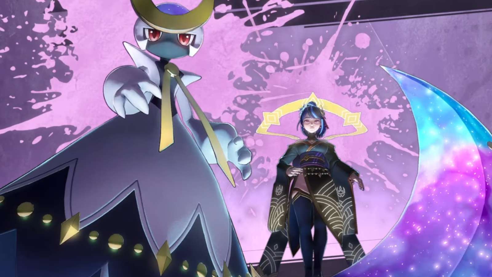 A screenshot featuring Saya and Selyne in Palworld.