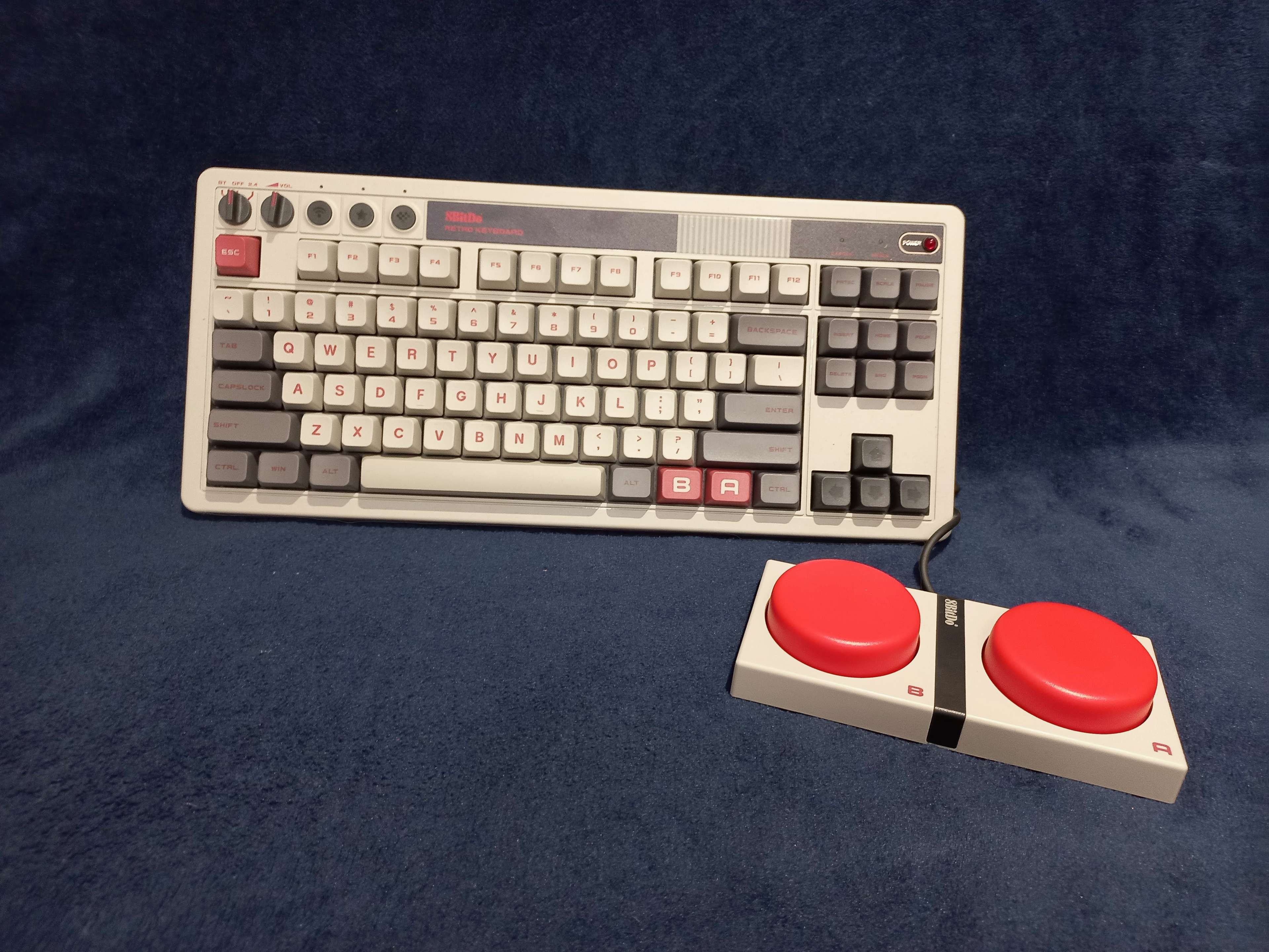 8BitDo retro mechanical keyboard with Super Buttons
