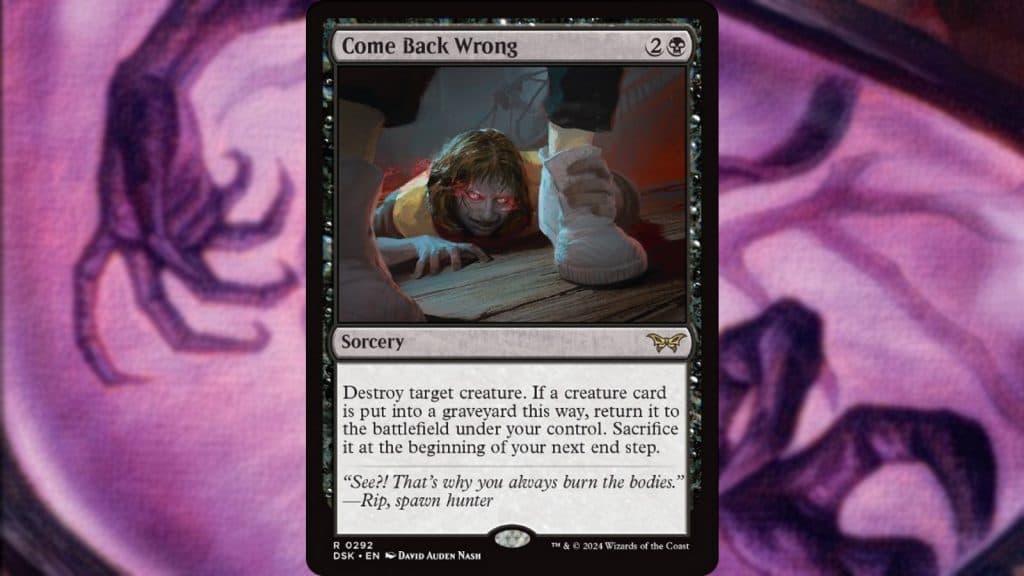 MTG Duskmourn Come Back Wrong